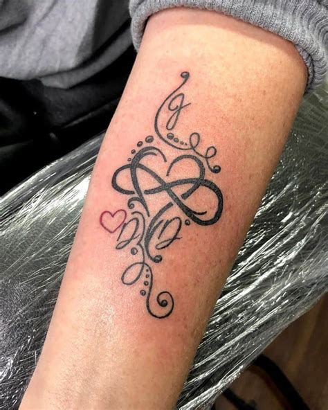 heart and infinity tattoo